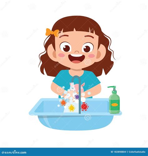 Girl Hand Washing Stock Illustrations – 2,149 Girl Hand Washing Stock ...