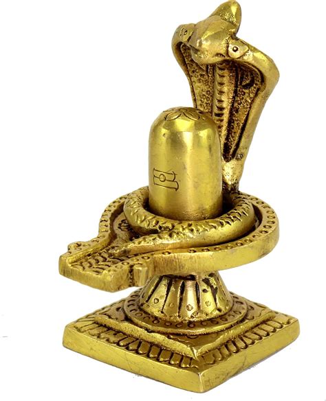 Buy eSplanade Brass Shiv Ling Shiva Lingam with Sheshnaag Statue Idol ...