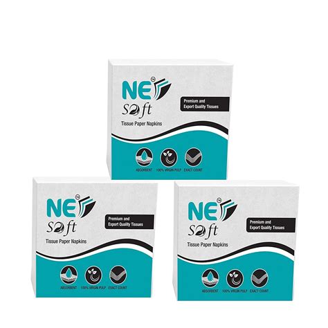 NE Soft Premium OBA Free Tissue Paper Napkins For Home, Kitchen, Office ...