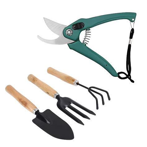 Oblivion Gardening Tool Set 4 Pcs – Pruner Shears, Hand Cultivator ...