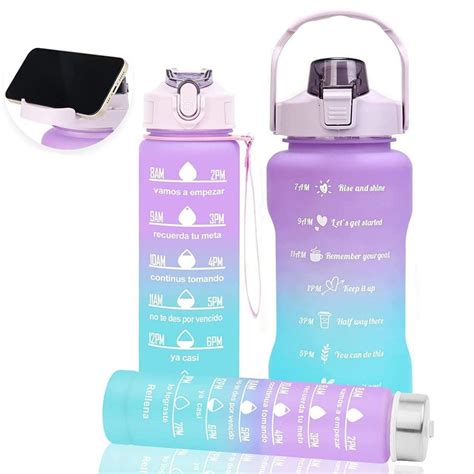 kddigz 2 l capacity water bottle belt straw transparent bottle 2000 ml ...