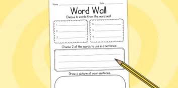 Word Wall Writing Frame