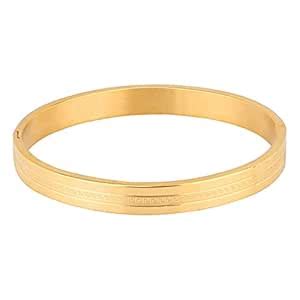 Buy Stylepotion Party Stainless Steel Stylish Punjabi Kada 22K Gold ...