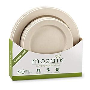 Mozaik PRMPL40 Classic Rim Plate Set, Round, NATURAL : Amazon.in: Home ...