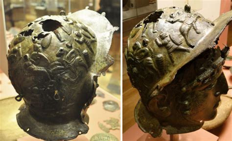 The Ribchester Helmet, a Roman artifact discovered by 13-year-old ...