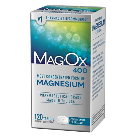 Magnesium Oxide 400Mg Para Que Sirve at Jim Pardo blog