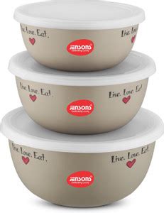 Jensons Steel, Plastic Grocery Container - 600 ml, 800 ml, 1300 ml ...
