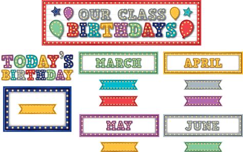 Marquee Our Class Birthdays Mini Bulletin Board - TCR5892 | Teacher ...