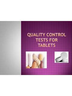 Image result for Tablet Quality Control