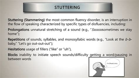 Fluency disorder (Stuttering also known as stammering) | PPTX