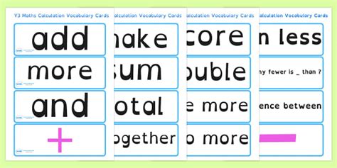 Reception Maths Numeracy Vocabulary Cards Dyslexia - Twinkl