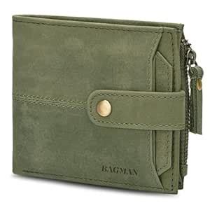 Buy BAGMAN Genuine Leather Wallet for Men, 2 Compartments, 10 Card ...