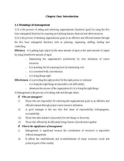 Introduction to Management: Key Concepts and Functions - Studocu