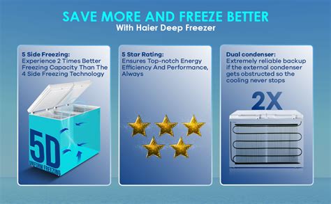 Haier HFC-788DM5, 5 Star Rating Double Door Convertible Deep Freezer, 5 ...