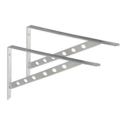 Buy Alise 1 Pair Stainless Steel Brackets Floating Shelves Tripod ...