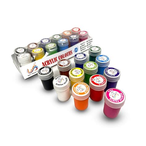 Acrylic Primary + Secondary Colours | 12 Colours x 20 ml | Artiggle