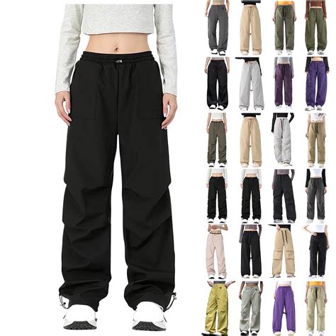 Frostluinai Womens Hiking Pants Waterproof High Waist Wide Leg Pants ...