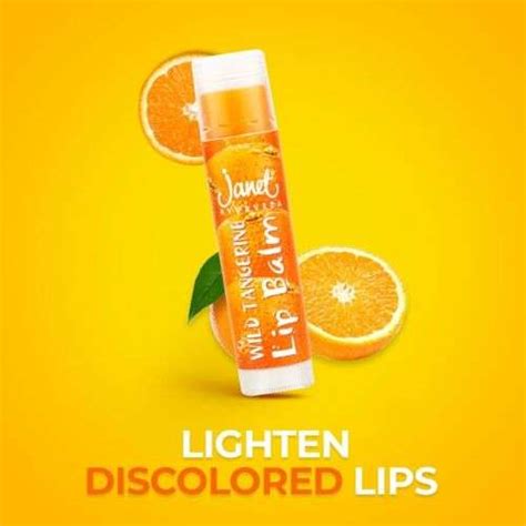 Janet Ayurveda Lip Balm | Wild Tangerine Lip Care | 5g For Discolored ...