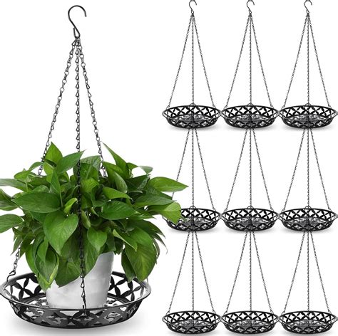 Amazon.com: Nuogo 10 Pack Plant Hanger 12 Inch Metal Hanging Planter ...