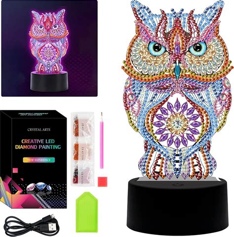 Arts and Crafts Toys for Girls Kids：Make Your Own GEM Led Colourful ...