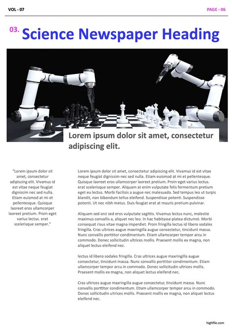 Science and Technology Newspaper Template 的图像结果