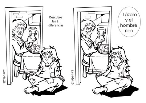 El Rincón de las Melli: ACTIVIDAD: Lázaro y el rico (descubre las 8 ...