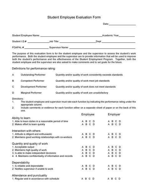 Image result for Performance Review Sample Form Examples