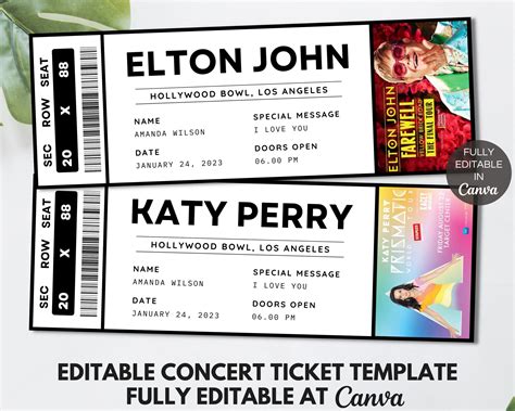 Free Printable Concert Ticket Template - Best Templates Resources
