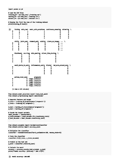Chatbot - CHAT - import pandas as pd Load the CSV files training_df ...
