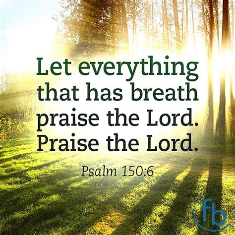 Let Everything Praise the Lord - Psalm 150:6 NIV
