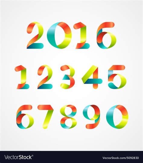 Image result for Colorful Numbers 0-9
