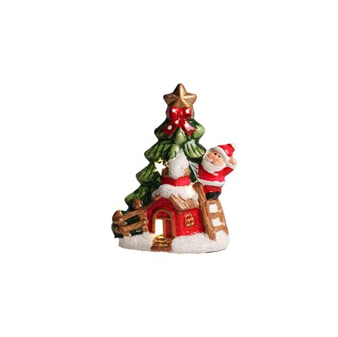Lit Santa With Christmas Tree - 15 cm – World of Christmas