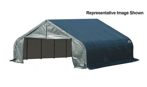 ShelterLogic Water Resistant Steel Peak Auto Shelter w/UV Protection ...