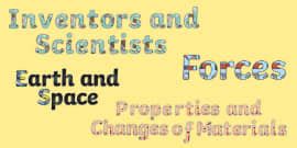 Science Display Lettering - Science Display Resources