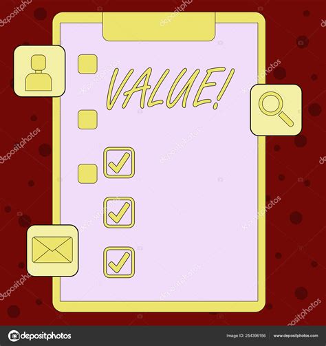 Handwriting text Value. Concept meaning Something or someone regarded ...