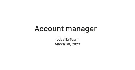 Account manager — Teletype