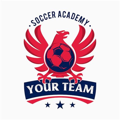 Soccer academy logo emblem background vector design | Premium Vector