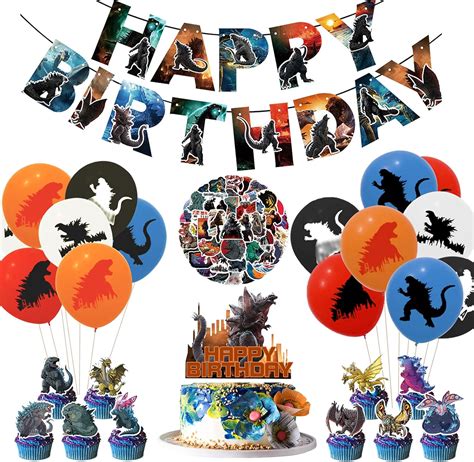 Buy Cartoon Dinosaur Birthday Decorations Party Supplies Include Happy ...