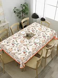 Buy Clasiko 100% Cotton 8 Seater Table Cover; 60x108 Inches; Multicolor ...