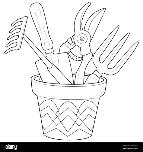 Garden Tools Coloring Pages