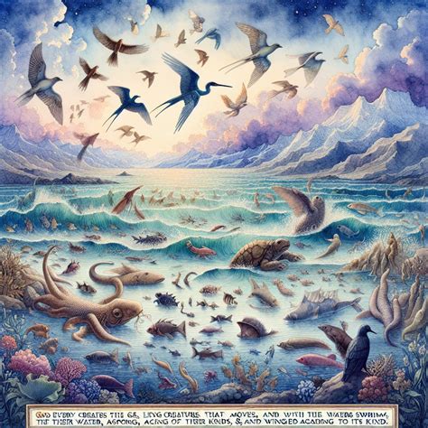Genesis 1:21 Artwork | Bible Art