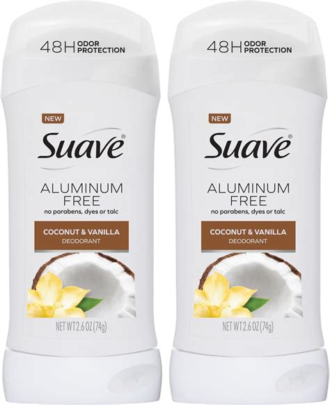 Amazon.com : Suave Aluminum-Free Deodorant for Women 2-Pack, Coconut ...