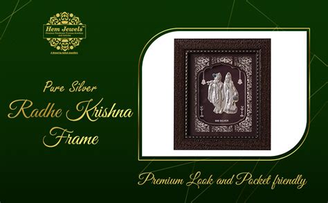 HEM Jewels Pure Silver Radhe Krishna Frame for Gift & Home Decor (7.5x6 ...