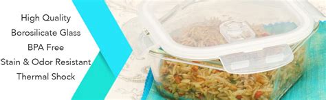 Buy Femora Borosilicate Square Glass Food Storage Containers with Air ...