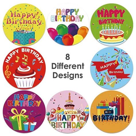 Happy Birthday Stickers Scrapbooking Stickers Seal Labels - EKPS0007 ...