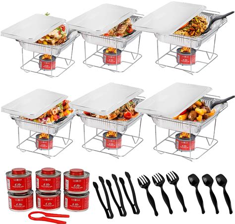 Alpha Living 6 Pack - Disposable Chafing Dish Buffet Set for sale ...