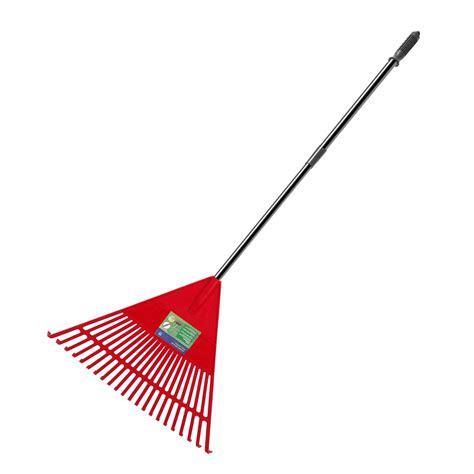 ORIENTOOLS Garden Leaf Rake, Adjustable Lightweight Steel Handle Poly ...