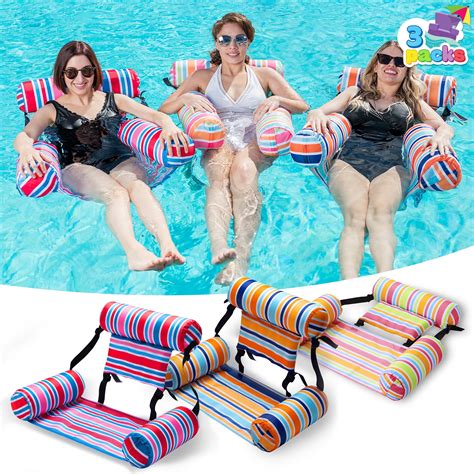 Free Shipping! SYNCFUN 3 Packs Pool Lounge Chair for Adults, Striped ...