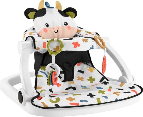 Amazon.com : Fisher-Price Portable Baby Chair, Cute Cow Sit-Me-Up Floor ...