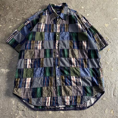90s old GAP patchwork S/S shirt | What’z up